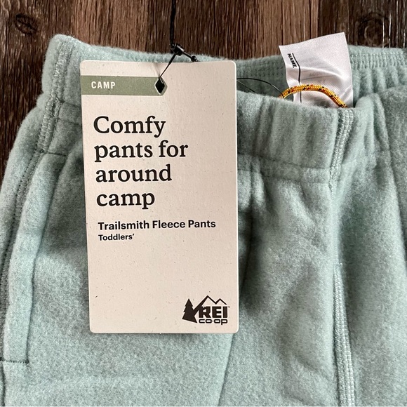 NWT REI Toddler Sea Foam Aqua Fleece Pull On Jogger Sweatpants 2T New Recycled - Picture 3 of 5